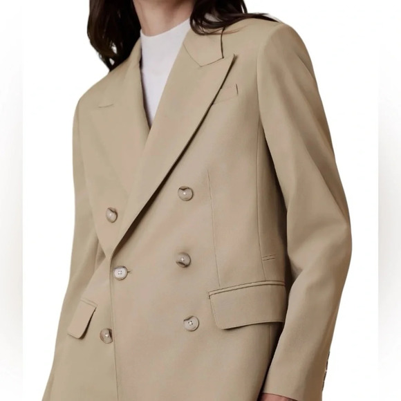 Banana Republic Vasto Relaxed Italian 100% Wool Suit Jacket Size 6 - Picture 2 of 13